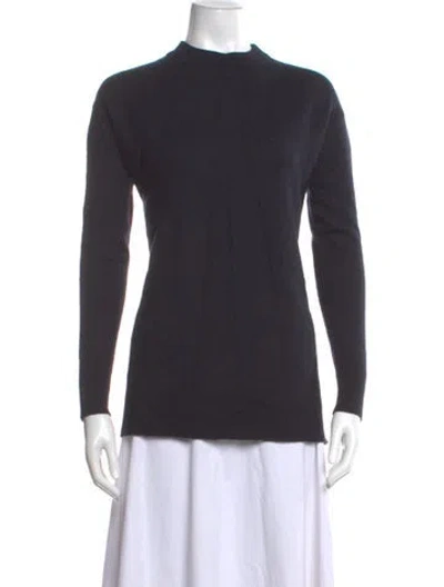 Pre-owned Roucha Merino Wool Mock Neck Sweater In Gray