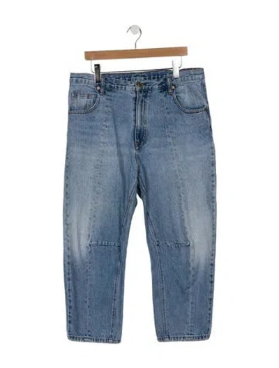 Pre-owned Roucha Mid-rise Straight Leg Jeans In Blue