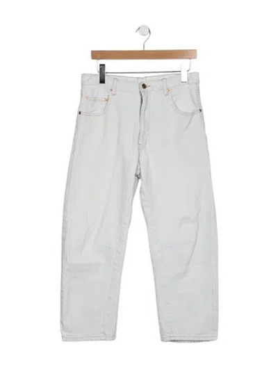 Pre-owned Roucha Mid-rise Straight Leg Jeans In Blue