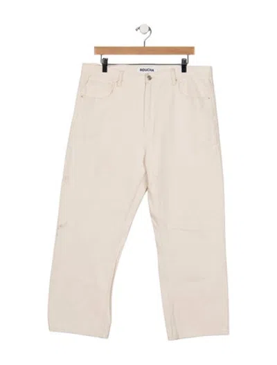 Pre-owned Roucha Mid-rise Straight Leg Jeans In Neutrals