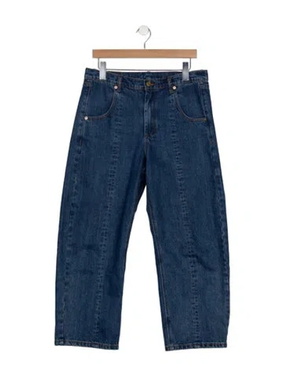Pre-owned Roucha Mid-rise Wide Leg Jeans In Blue