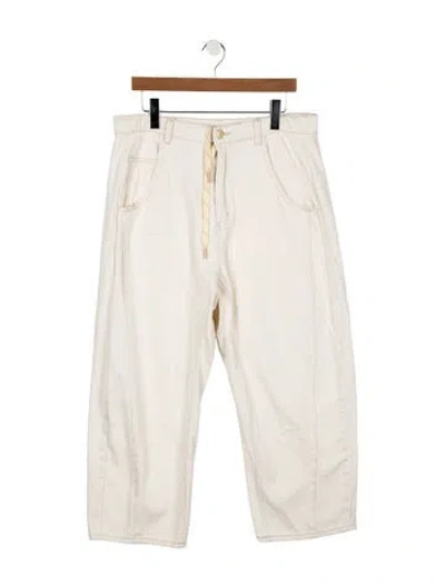Pre-owned Roucha Mid-rise Wide Leg Jeans In Neutrals