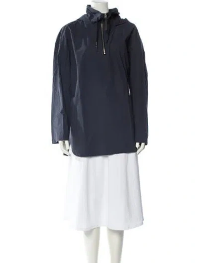 Pre-owned Roucha Mock Neck Long Sleeve Tunic In Blue