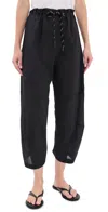Roucha Pace Light Cotton Pants Black In Black