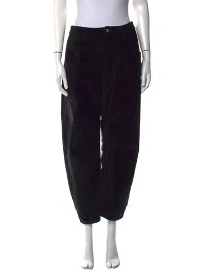 Pre-owned Roucha Printed Wide Leg Pants In Black