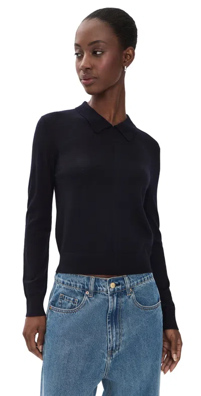 Roucha Sala Wool Sweater Navy In Black
