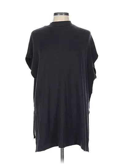 Pre-owned Roucha Short Sleeve Top Black Mock Neckline Tops