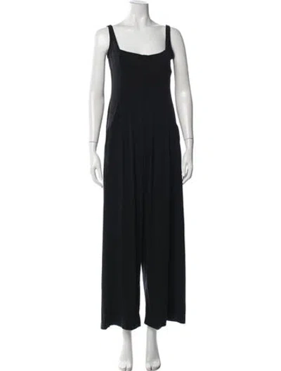 Pre-owned Roucha Square Neckline Jumpsuit In Black