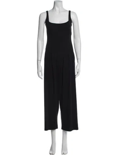 Pre-owned Roucha Square Neckline Jumpsuit In Black