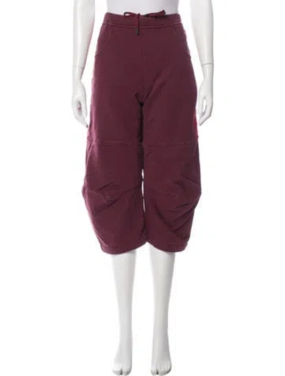 Pre-owned Roucha Straight Leg Pants In Burgundy