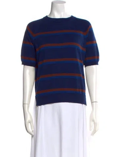 Pre-owned Roucha Striped Crew Neck Sweater W/ Tags In Blue