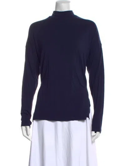 Pre-owned Roucha Turtleneck Long Sleeve Top In Blue