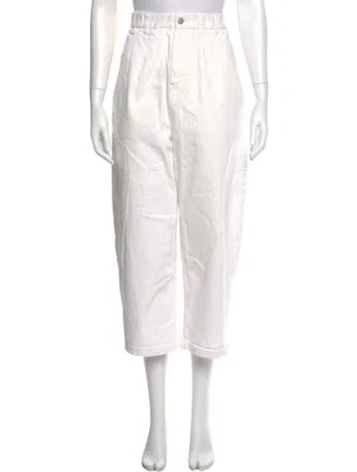 Pre-owned Roucha Wide Leg Pants In White