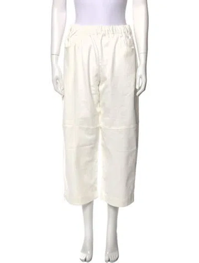 Pre-owned Roucha Wide Leg Pants In White