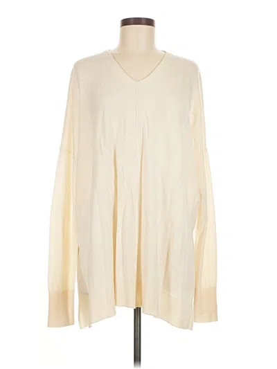 Pre-owned Roucha Wool Cardigan Sweater In White