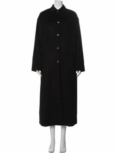 Pre-owned Roucha Wool Coat In Black