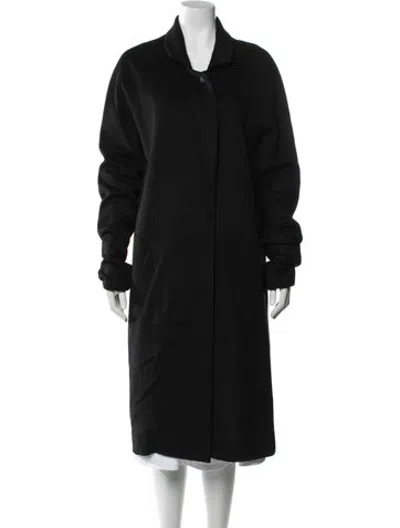 Pre-owned Roucha Wool Coat In Black