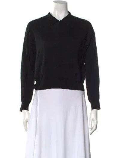 Pre-owned Roucha Wool Crew Neck Sweater In Black