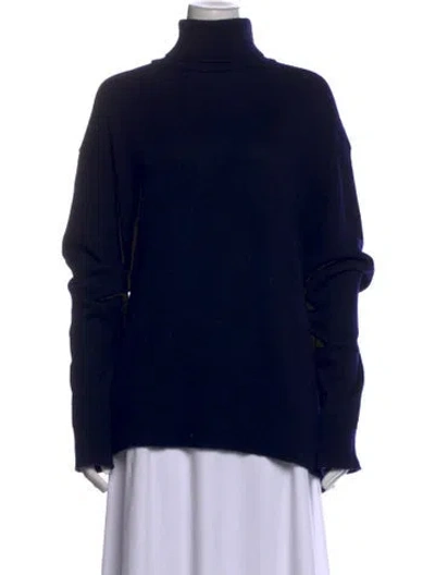 Pre-owned Roucha Wool Turtleneck Sweater In Blue