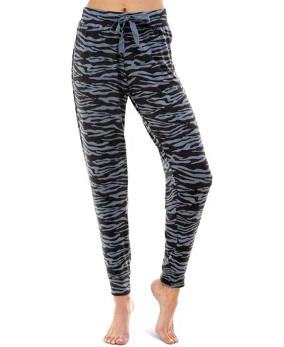 Roudelain Whisperluxe Printed Jogger Pajama Bottoms In Black