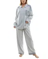Roudelain Women's 2-pc. Brushed Flannel Striped Pajamas Set In Sandra Stripe