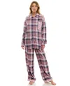Roudelain Women's 2-piece Color Blocked Collared Pajama Set In Multi