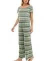 Roudelain Women's 2-piece Striped Sleepwear Set In Green