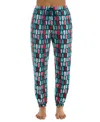 Roudelain Women's Cozy Luxe Printed Sleep Joggers In Bottle Bru