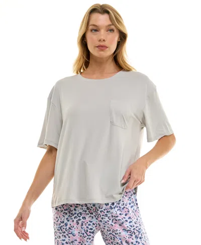 Roudelain Women's Drop-shoulder Crewneck Sleep Tee In Vapor Blue