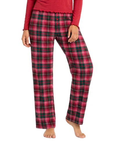 Roudelain Women's Flannel Plaid Long-sleeve Top And Pant, 2-piece Set In Multi
