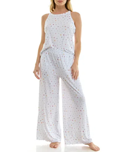 Roudelain Women's High Neck Tank Top & Pants, 2-piece Set