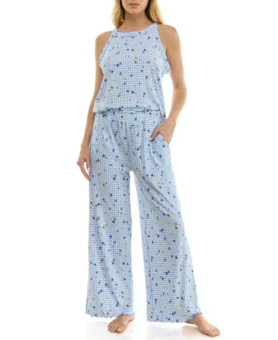 Roudelain Women's High Neck Tank Top & Pants, 2-piece Set