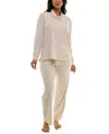Roudelain Women's Long-sleeve Hooded Velour Pajama Set