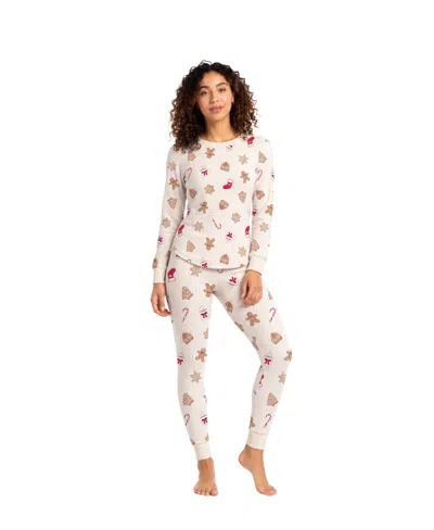Roudelain Women's Long-sleeve Crewneck Print Top And Pants, 2-piece Set In Multi