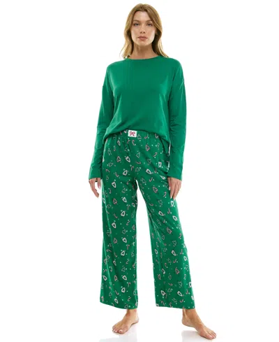ROUDELAIN WOMEN'S PRINTED OPEN LEG PANTS