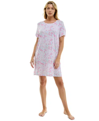 Roudelain Women's Printed Short-sleeve Sleepshirt In Sprung Diitsy