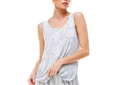Roudelain Women's Printed Tank Top In Wild Kitty In Blue