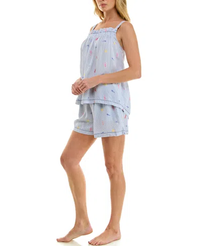 Roudelain Women's Printed Top And Mid-rise Shorts, 2pc Set In Multi