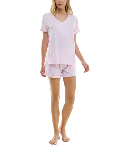 Roudelain Women's Short-sleeve Boxy Pajama Top In Cherry Blossom