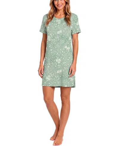 Roudelain Women's Short-sleeve Sleep Shirt In Green