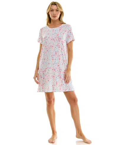 Roudelain Women's Short-sleeve Sleep Shirt In White
