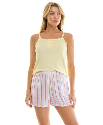 Roudelain Women's Sleeveless Square Neck Tank Top In Yellow