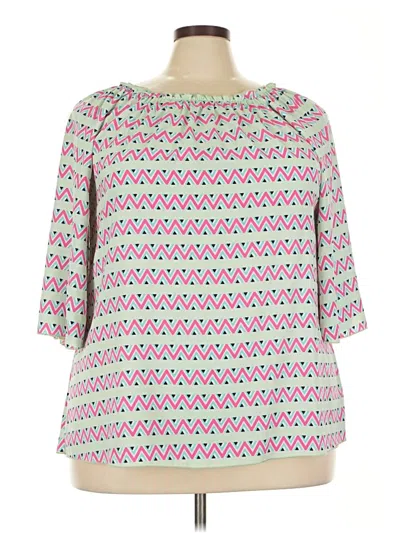 Pre-owned Rouge 3/4 Sleeve Blouse In Pink