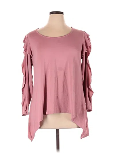 Pre-owned Rouge 3/4 Sleeve T-shirt In Pink