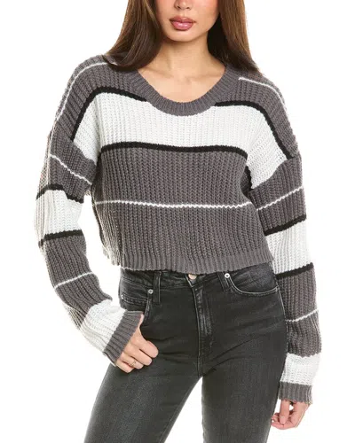 Rouge &  Crop Sweater In Grey