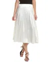 Rouge &  Solid Midi Skirt In White