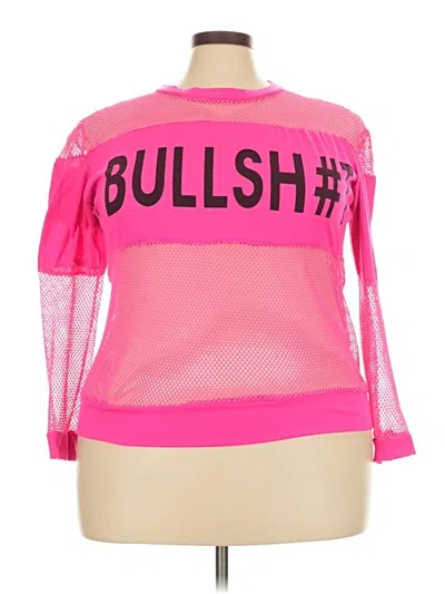 Pre-owned Rouge Long Sleeve Blouse In Pink