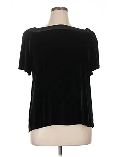 Pre-owned Rouge Short Sleeve Top Black Cold Shoulder Neckline Tops