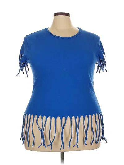 Pre-owned Rouge Short Sleeve T-shirt In Blue