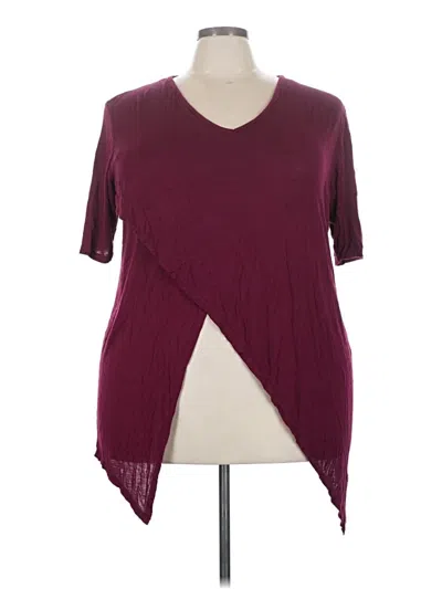Pre-owned Rouge Short Sleeve T-shirt In Burgundy